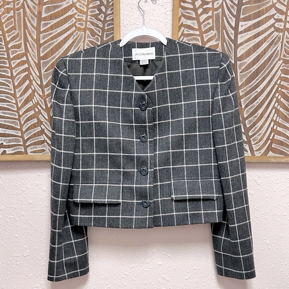 Cropped Wool Blazer
